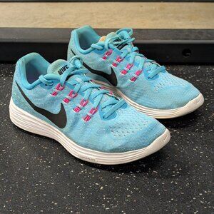 Nike Women's  LunarTempo 2, Running Shoes, Gamma blue, Pink,Blk size 8.5